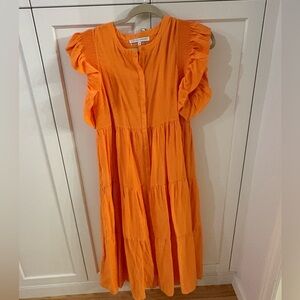 English Factory Flutter Sleeve Dress